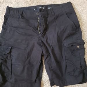 Black cargo shorts